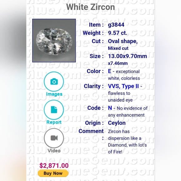 Gorgeous 6 Carat White Zircon - Picture 14 of 17